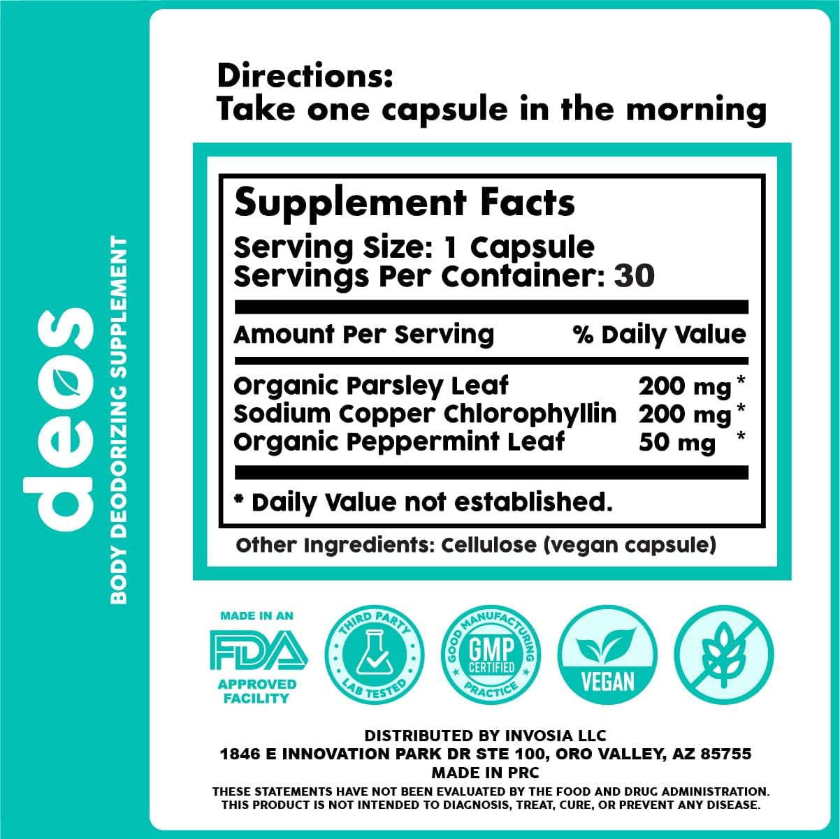 Internal Deodorant Capsules