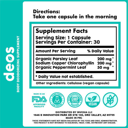 Internal Deodorant Capsules